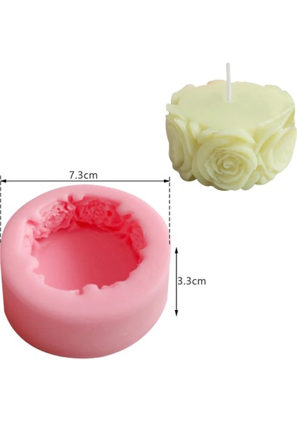 H-3pcs Bulutlar Tarzı Gül Çiçek Şekli Silikon Mum Kalıbı Fondan Çikolatalı Kek Kalıpları Aromaterapi Alçı Mum El Yapımı Sabun Kalıbı Kek Pişirme (Yurt Dışından) fırsatları