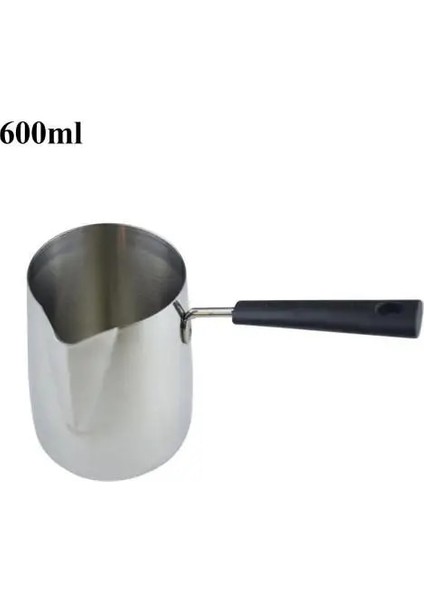 600ML Tarzı Paslanmaz Çelik Balmumu Eritme Potası Dıy Mum Sabun Eritme Sürahi Yapışmaz Çikolata Eritme Fincan Uzun Saplı Süt Köpürtme Sürahisi (Yurt Dışından)