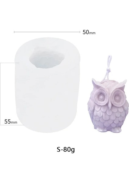 Baykuş-A-S Tarzı 3D Baykuş Mum Kalıpları Mum Yapımı Için Silikon Kalıp Dıy El Yapımı Reçine Kalıpları Alçı Balmumu Araçları Için Mum Yapımı Malzemeleri (Yurt Dışından)