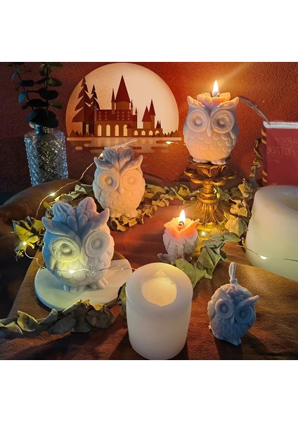 Baykuş-A-S Tarzı 3D Baykuş Mum Kalıpları Mum Yapımı Için Silikon Kalıp Dıy El Yapımı Reçine Kalıpları Alçı Balmumu Araçları Için Mum Yapımı Malzemeleri (Yurt Dışından) modelleri