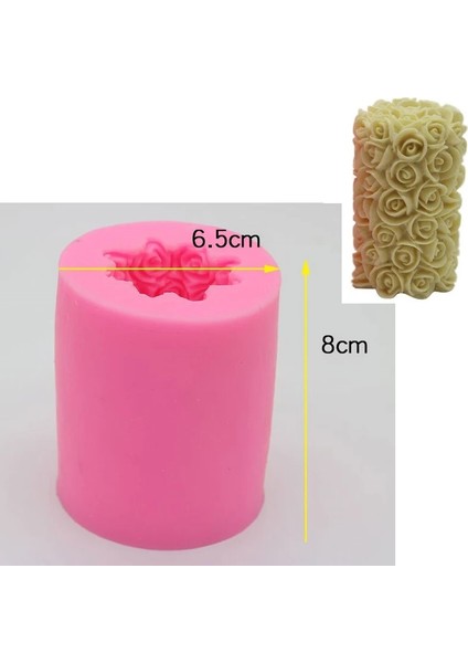 No.1 Tarzı 3D Gül Çiçek Mum Silikon Kalıp Dıy Alçı Kalıp Şekli Silikon Sabun Kalıpları (Yurt Dışından)