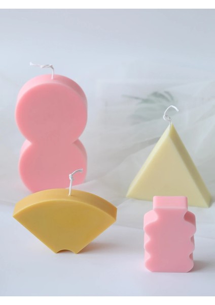 N4 Stili Yeni Geometri Şekli Mum Kalıbı Dıy El Yapımı Mum Yapımı Silikon Kalıp Sabun Kalıbı Aromaterapi Alçı Kalıbı (Yurt Dışından) modelleri