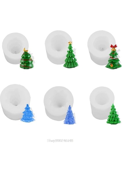 No.5 Tarzı 3D Noel Ağacı Mum Kalıp Silikon Kil Sabun Kalıp Dıy Çikolata Fondan Kek Decoratio Dropship (Yurt Dışından) fiyatları
