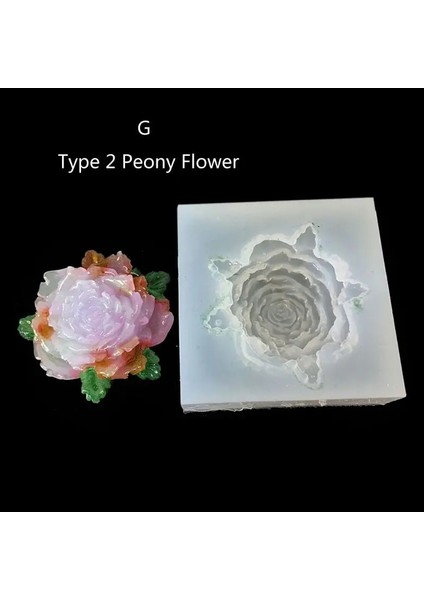 G Tarzı 10 Stilleri 3D Çiçek Silikon Kalıp Reçine Kamelya Şakayık Papatya Lotus Çiçeği Kolye Takı Yapımı Araçları Sabun Epoksi Reçine Kalıpları (Yurt Dışından)