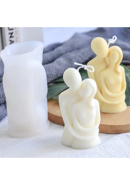 Bir Stil Yeni Dıy Basit Sarılma Aile Mum Silikon Kalıp Aşk Çift Mum Kalıpları Portre Aromaterapi Mum Reçine Kalıp Mum Yapımı (Yurt Dışından)