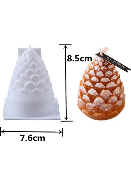 Çam Kozalağı x 1 Stil 3D Çam Kozalakları Soğan Kafa Silikon Kalıp Dıy Soya Balmumu Mumları Aromaterapi Yapımı El Yapımı Sabun Alçı Kek Dekorasyon Kalıpları (Yurt Dışından)