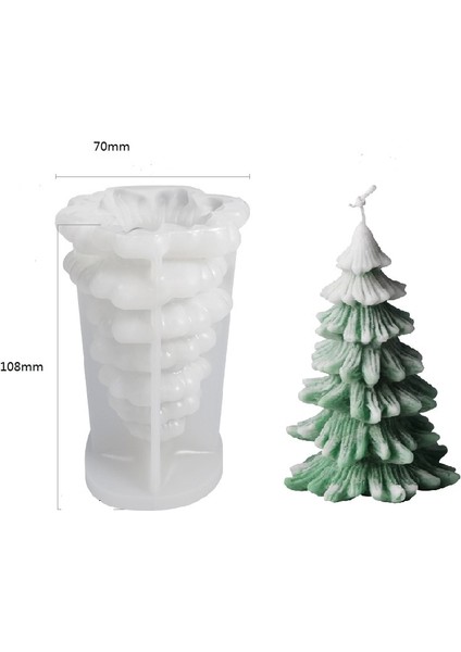 Ağaç Kalıbısd-72 Stili Noel Mum Kalıp Mum Yapımı Için Silikon Kalıp Dıy Kokulu Mum Noel Hediyeleri Noel Ağacı Kar Tanesi (Yurt Dışından)