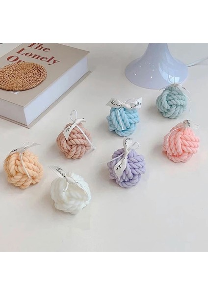 Haicheng Shop No.5 Tarzı Yeni 3D Silikon Yün Mum Kalıpları Kore Mum Kalıbı Yün Top Tasarım El Yapımı Soya Mumları Aroma Balmumu Sabun Kalıpları Yapımı (Yurt Dışından)