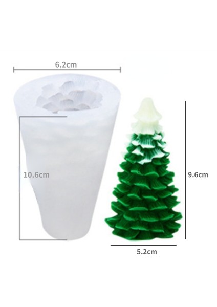 Bir Stil Noel Ağacı Mum Kalıpları Epoksi Reçine Döküm Kalıpları Çam Ağacı Silikon Mum Yapımı Dıy Festivali El Sanatları Ev Dekorasyonu Yapımı (Yurt Dışından)