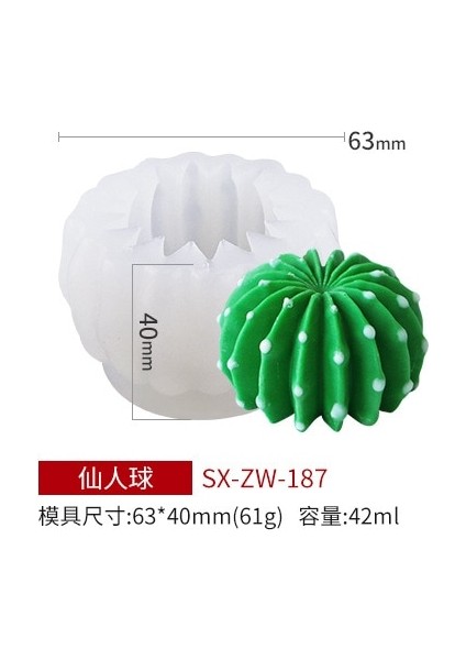 1 Stil Simülasyon Tesisi 3D Aroma Mum Kalıbı Dıy Etli Silikon Kalıp Aromaterapi El Yapımı Sabun Silikon Kalıp Mum Yapımı Kalıp (Yurt Dışından)