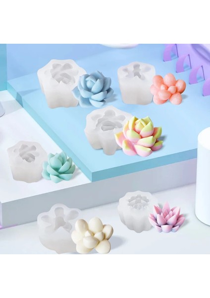 1 Stil Simülasyon Tesisi 3D Aroma Mum Kalıbı Dıy Etli Silikon Kalıp Aromaterapi El Yapımı Sabun Silikon Kalıp Mum Yapımı Kalıp (Yurt Dışından) modelleri