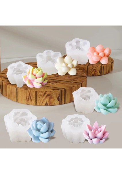 1 Stil Simülasyon Tesisi 3D Aroma Mum Kalıbı Dıy Etli Silikon Kalıp Aromaterapi El Yapımı Sabun Silikon Kalıp Mum Yapımı Kalıp (Yurt Dışından) fırsatları