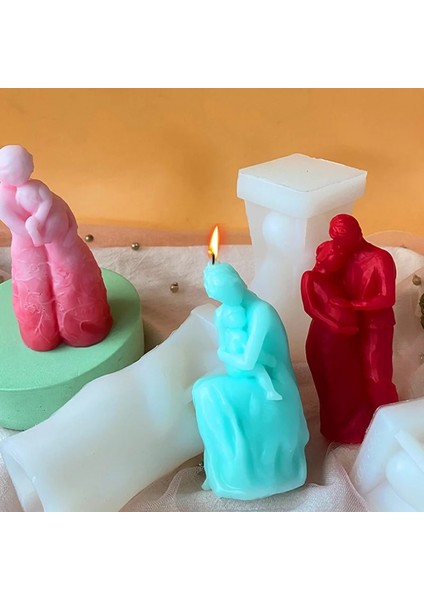 Ben Stil Büyük 3D Romantik Çift Portre Severler Silikon Mum Kalıp Oyma Sanatı Aromaterapi Alçı Ev Dekorasyon Kalıp Düğün Hediyesi (Yurt Dışından) fırsatları