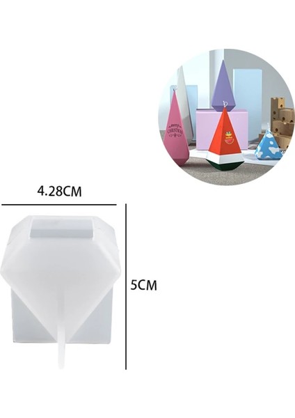 5cm Tarzı Dıy 3D Unicorn Silikon Mum Kalıp Epoksi Reçine Vertebral Noel Ağacı Kalıp Fondan Kek Çikolata Pişirme El Yapımı Sabun Kalıpları (Yurt Dışından)