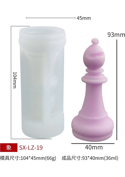 Kalıp Görüntü Stili Satranç Silika Jel Kalıp Dıy Mum Alçı Proses Kalıp El Sanatları Için Silikon Kalıplar 3D Mumlar Için El Yapımı Formlar Mum Yapımı Kiti (Yurt Dışından)