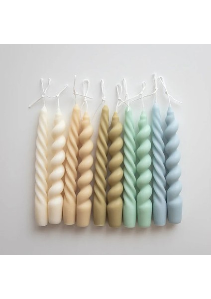 RS1-1721 Stili Spiral Uzun Kutuplu Silikon Mum Kalıbı Dıy Geometri Yuvarlak Mum Yapımı Için Reçine Sabun Kalıp El Yapımı Hediye Ev Dekor (Yurt Dışından)