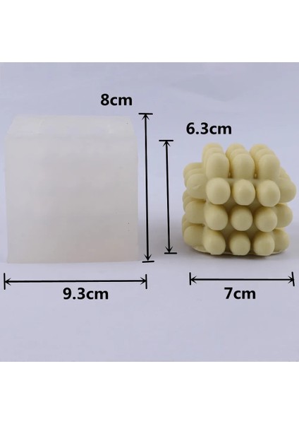 C9 Stili Yenı Büyük Geometrik Küp Mum Kalıbı Dıy Piramit Rubik Soya Balmumu Mum Kalıpları El Yapımı Kek Pişirme Araçları Sabun Formu Zanaat Aroma Kalıp (Yurt Dışından)