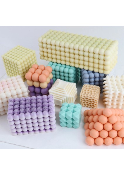 C9 Stili Yenı Büyük Geometrik Küp Mum Kalıbı Dıy Piramit Rubik Soya Balmumu Mum Kalıpları El Yapımı Kek Pişirme Araçları Sabun Formu Zanaat Aroma Kalıp (Yurt Dışından) modelleri