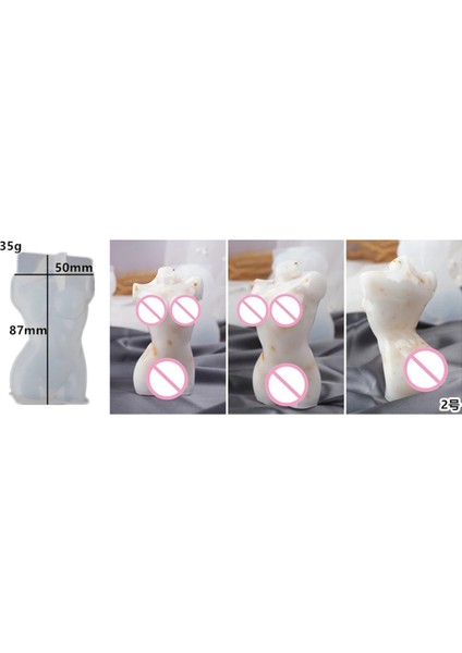 No.2 Tarzı Dıy Mum Kalıp 3D Sanat Insan Vücudu Heykel Modeli Kadın Erkek Hamile Silikon Kalıplar El Yapımı Sabun Kalıp Aromaterapi Balmumu Kalıp (Yurt Dışından)