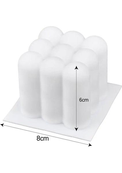 3D Küp L Stili Kare Küp Mum Kalıp Soya Balmumu Uçucu Yağ Aromaterapi Mum Dıy Bulut Şekli Mum Malzeme Balmumu 3D Silikon Kalıp (Yurt Dışından)