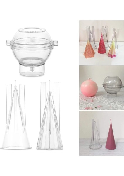 Yuvarlak Top-7cm Tarzı 1 Adet Plastik Şeffaf Altıgen Mum Kalıp Dıy El Yapımı Sabun El Sanatları Mum Yapımı Kil Araçları Parti Düğün Malzemeleri (Yurt Dışından)