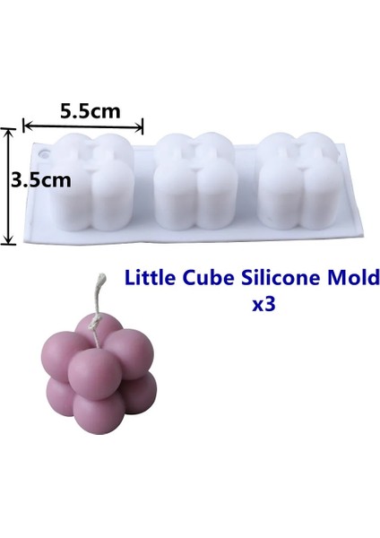 3 Adet Mini Küp Stili Yeni 3D Küp Soğan Silikon Mum Kalıpları Aromaterapi Mum Kalıbı Dıy El Yapımı Mum Malzeme Reçine Kalıp Mum Yapımı Malzemeleri (Yurt Dışından)