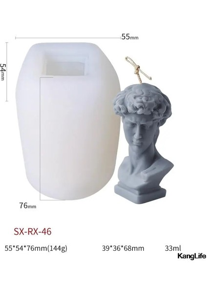 No.9 Tarzı 3D David Kafa Mum Kalıp Silikon Sanatçı Insansı Alçı Kalıp Dıy Ev Dekorasyon Zanaat Araçları Balmumu Sabun Mum Yapımı Kiti (Yurt Dışından) fiyatları
