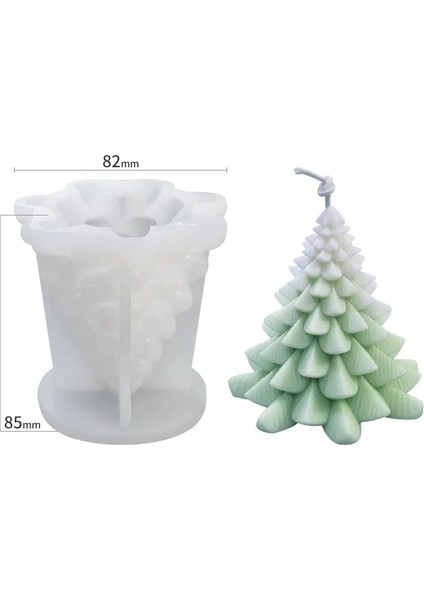 Ağaç Kalıbısd-68 Stili 3D Noel Ağacı Mum Kalıp Mum Yapımı Için Silikon Kalıp Dıy Kokulu Mum Noel Hediyeleri (Yurt Dışından)