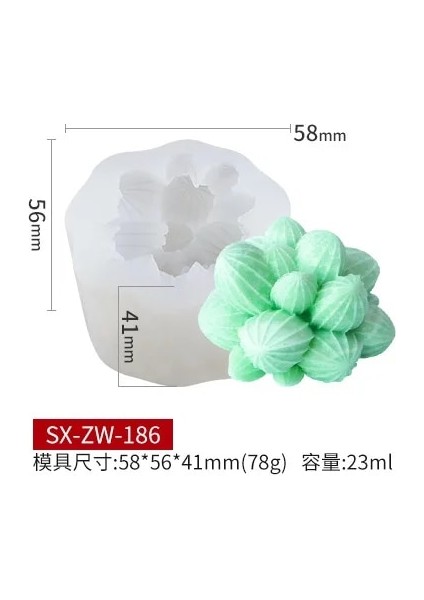 NO.186 Tarzı Sevimli Kaktüs Mum Kalıp Silikon Kalıp Aromaterapi Alçı El Yapımı Kiti Sabun El Sanatları Kalıp Diy Hediyeler Ev Dekorasyon (Yurt Dışından)