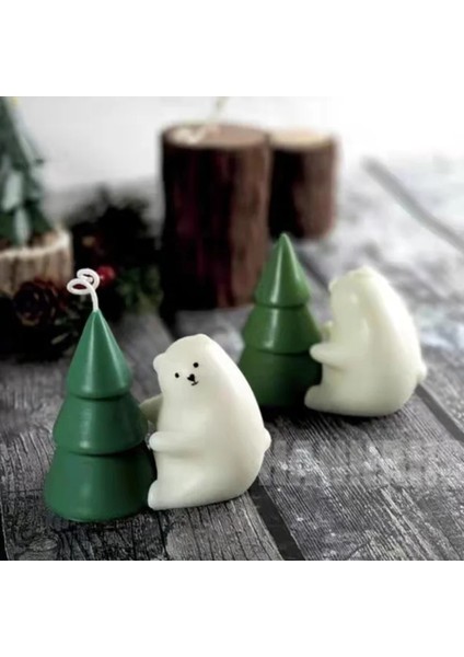 Sevimli Tarzı Yeni Noel Mum Silikon Kalıp Dıy Üç Katmanlı Noel Ağacı Küçük Ayı Kokulu Alçı Epoksi Kalıpları Kek Sabun Yapımı Setleri (Yurt Dışından) fiyatları