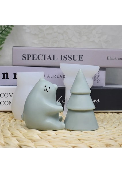 Sevimli Tarzı Yeni Noel Mum Silikon Kalıp Dıy Üç Katmanlı Noel Ağacı Küçük Ayı Kokulu Alçı Epoksi Kalıpları Kek Sabun Yapımı Setleri (Yurt Dışından) modelleri