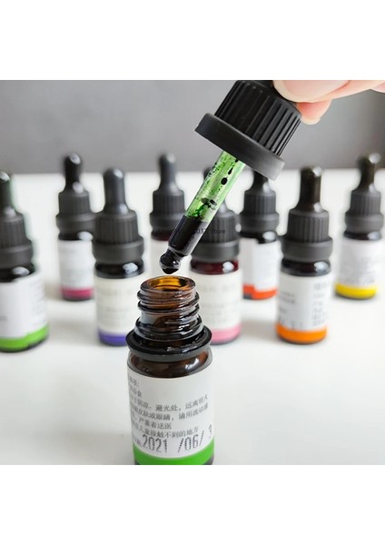 10 Siyah 10ML Stili 22 Renk Yüksek Konsantrasyonlu Mum Sıvı Boya Soya Balmumu Arı Balmumu Dıy Ölen Reçine Mum Sabun Yapımı El Sanatları 10ML XJ36 (Yurt Dışından)
