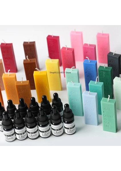 10 Siyah 10ML Stili 22 Renk Yüksek Konsantrasyonlu Mum Sıvı Boya Soya Balmumu Arı Balmumu Dıy Ölen Reçine Mum Sabun Yapımı El Sanatları 10ML XJ36 (Yurt Dışından)