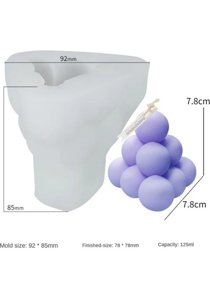 No.6 Tarzı Yuvarlak Küresel Büyük Balmumu Kalıpları Alçı Kalıp Aroma Mumlar 3D Şekil Alçı El Yapımı Silikon Kalıplar Diy Mum Dekorasyon Kalıbı (Yurt Dışından)