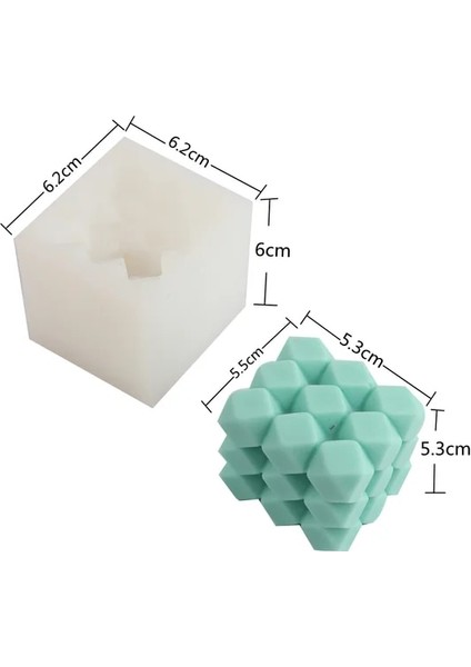 B4 Stili 3D Yeni Büyük Kare Küp Dıy Soya Balmumu Mum Silikon Kalıplar El Yapımı El Sanatları Aromaterapi Alçı Mum Kalıp Dekorasyon Aracı (Yurt Dışından)