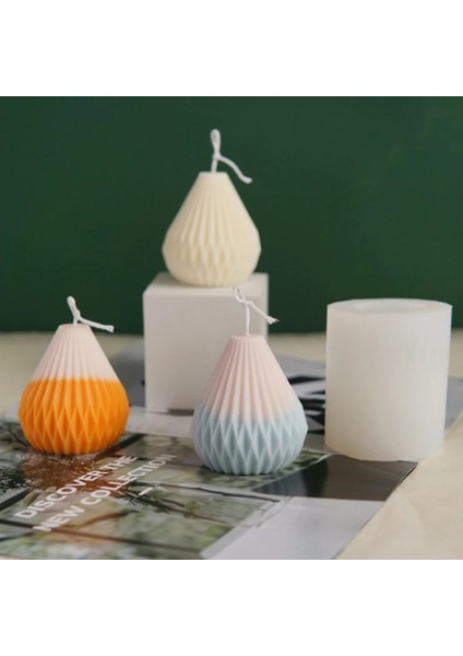 Soğan Tarzı Geometrik Çizgi Silikon Mum Kalıp Origami Armut Kabuğu Şekilli Çizgili Koni Sabun Yapımı Dıy Sanat Alçı Kalıp Ev Dekorasyonu Süsleme (Yurt Dışından) modelleri