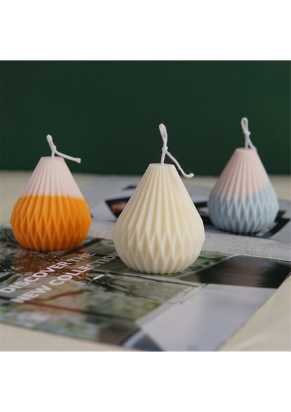 Soğan Tarzı Geometrik Çizgi Silikon Mum Kalıp Origami Armut Kabuğu Şekilli Çizgili Koni Sabun Yapımı Dıy Sanat Alçı Kalıp Ev Dekorasyonu Süsleme (Yurt Dışından) fırsatları