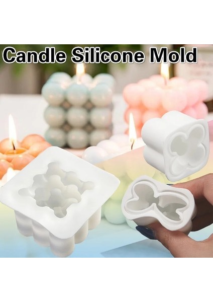 C Stili Quare Küp Mum Kalıp Soya Balmumu Uçucu Yağ Aromaterapi Mum Dıy Mum Malzeme Balmumu 3D Silikon Kalıp (Yurt Dışından) modelleri