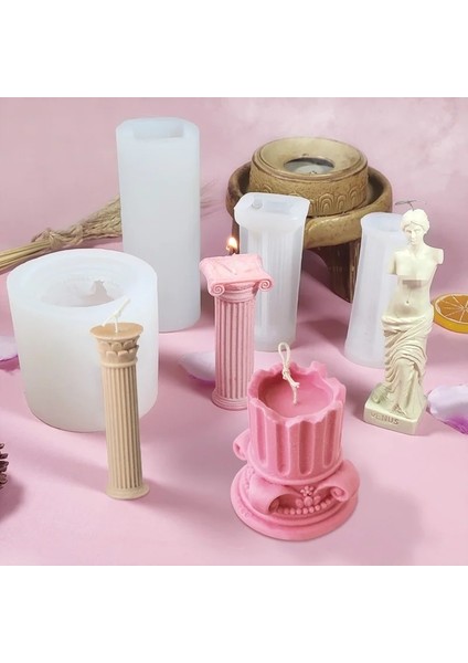 No.4 Tarzı 3D Roma Sütunu Mum Kalıbı, Dıy Sanat Insan Vücudu Mum Kalıbı, Mum Yapımı Kavanoz, Sanat Heykel Mum Modeli, Mum Kalıbı (Yurt Dışından) fiyatları