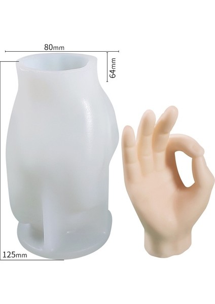 B Tarzı 3D Jest Kalıbı Silikon Mum Kalıbı Yaratıcı Mum Yapımı Süreci Dayanıklı Manken El Modeli Takı Yüzük Ekran Standı (Yurt Dışından)