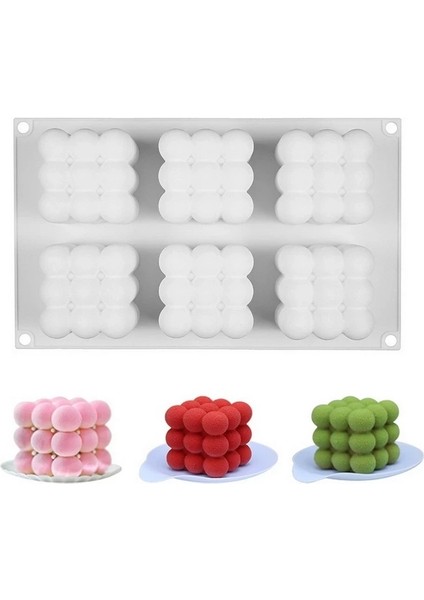 A02 Stili Mini 3D Küp Pişirme Mus Kek Kalıbı Silikon Kare Kabarcık Tatlı Kalıpları Kek Tepsisi Bakeware Mum Alçı Kalıp (Yurt Dışından) fiyatları