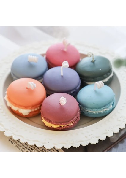 Haicheng Shop 1 Kalp Kalıp Stili Macaron 3D Silikon Hamburger Mum Kalıbı Kokulu Sabun Kalıbı El Yapımı Kalıplar Alçı Reçine Kil Yapımı Ev Noel Dekorasyonu (Yurt Dışından)