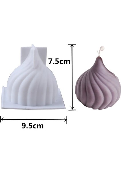1 Adet Soğan Tarzı Yeni 3D Küp Soğan Silikon Mum Kalıpları Aromaterapi Mum Kalıbı Dıy El Yapımı Mum Malzeme Reçine Kalıp Mum Yapımı Malzemeleri (Yurt Dışından)
