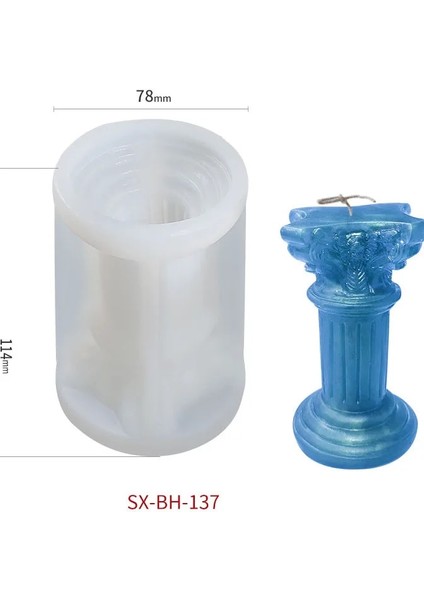NO.137 Stili Dıy Balmumu Mum Için Roma Sütun Alçı Kalıp Insan Vücudu Kalıp Mum Yapımı Kavanozlar Sanat Heykel Modeli Balmumu Kalıp El Sanatları Hediyeler (Yurt Dışından)
