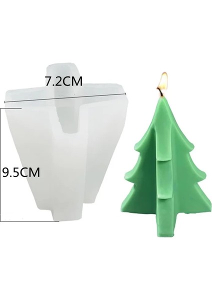 F Stili Dıy Noel Ağacı Silikon Kalıp Dıy Mum Sabun Noel Hediyesi Yapımı Parti Festivali Dekorasyon Için Pasta Dekorasyon Pişirme Aracı (Yurt Dışından)