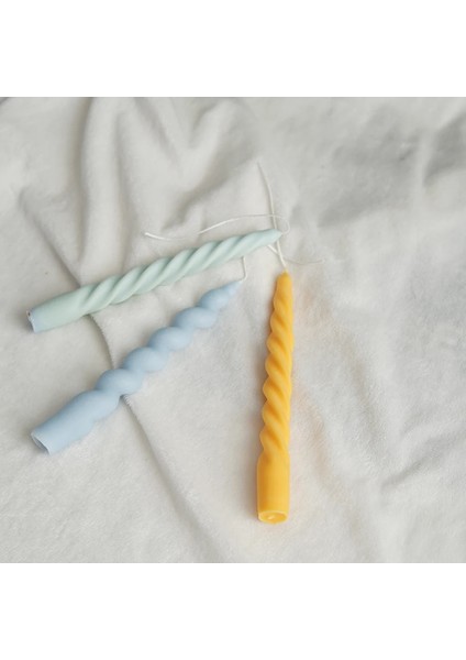 Kalıp-No. 2 Stil 3D Bükülmüş Silindirik Mum Silikon Kalıp Diy Spiral Alçı Döner Vida Çubuk Kalıp El Yapımı Sabun Yapımı Ev Dekorasyonu (Yurt Dışından) fırsatları