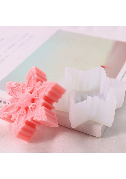 A-8.2x3.6cm Stili Noel Serisi Silikon Kalıp Noel Ağacı Şekilli Kalıp Kar Tanesi Aromaterapi Sabun Kalıpları El Yapımı Mum Kalıp Dıy Hatıra (Yurt Dışından)