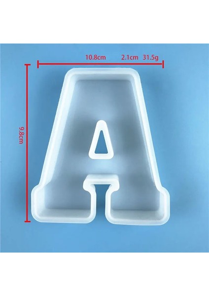 P Stili 26 Harf Kalıpları Büyük Boy 11CM Alfabe Reçine Kolye Crat Dıy Epoksi Takı Yapımı Araçları (Yurt Dışından)