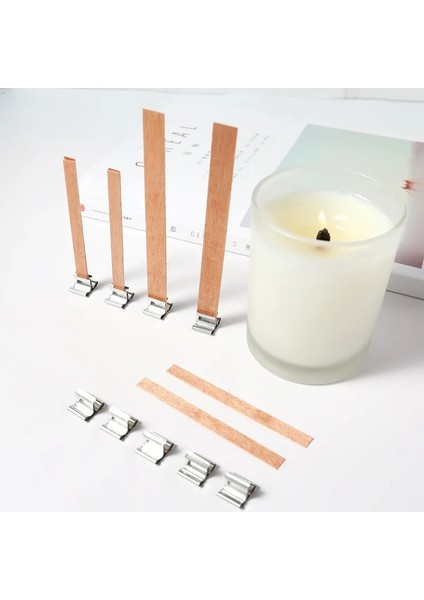 20 Adet 12.5X75MM Tarzı Doğal Ahşap Balmumu Fitili Dıy Mum Malzemesi Soya Balmumu Aromaterapi Dumansız Çevre Koruma Ahşap Fitil Tutucu (Yurt Dışından) fiyatları