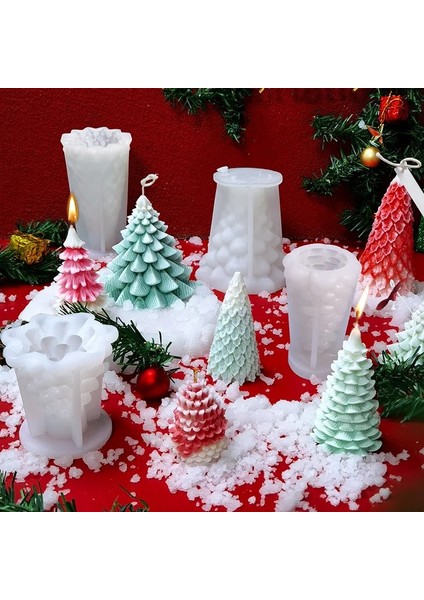 SD66 Stili Noel Hediyesi Aromaterapi Mum Silikon Kalıp Dıy Noel Baba Noel Ağacı Alçı El Yapımı Sabun Silikon Kalıp Kek Kalıbı (Yurt Dışından) fiyatları